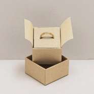 Boîte écrin bague carton kraft 4,5x4,5x3,5cm - par 10