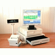 Caisse enregistreuse complète avec imprimante ticket thermique, pour les commerces, coiffures, bars, restaurants et dépôt vente