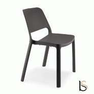 Chaise en polypropylène Maike - Sokoa - Chocolat_1