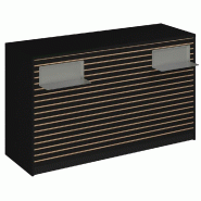 Comptoir Vertigo H T03 dble nat. L170cm - 3 tab.Coulis. 6tab.Amovib - noir