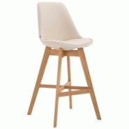 Décoshop26 - Tabouret de bar chaise haute design scandinave moderne en synthétique crème TDB10390 - 3000484969609 Décoshop26 - Tabouret de bar chaise haute design scandinave moderne en synthétique crème TDB10390 - 3000484969609
