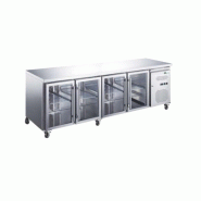 Desserte réfrigérée positive 4 portes vitrée GN1/1 centrale  Référence: AA4PV