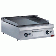 Diamond - Plaque de cuisson gaz, 2/3 lisse et 1/3 rainurée, chrome dur -TOP- - réf. G22/PMCD8T-N - AKS-G22/PMCD8T-N