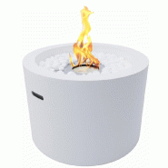 Divina Fire Cheminée au bioéthanol braséro de jardin rond pour intérieur extérieur RODI Blanc d.47,5 - blanc 8056157805120