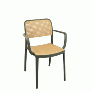 Fauteuil Karl kaki -  Vert Autre Plastique Amadeus 56.5x55.5 cm - vert 3520071989532