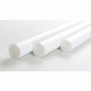 Jonc plein PTFE blanc extrudé - Référence 85JPE09005 - Diamètre de 005 à 130 mm