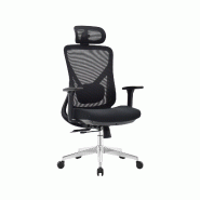 OfficeSense OS130 Chaise de Bureau Ergonomique – Chaise en Maille – Accoudoirs 3D – Soutien lombaire – Chaise Gaming – Noir – Adultes - no