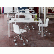 Table de réunion Armando de MIDJ 100% métal blanc Table de réunion Armando de MIDJ 100% métal blanc