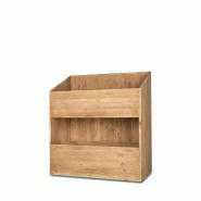 TRADIS Présentoir d'exposition fruits et légumes - marron Bois massif 3701468413629