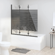 Vidaxl cabine de douche pliable 3 panneaux 130x130 cm esg noir 151864 Vidaxl cabine de douche pliable 3 panneaux 130x130 cm esg noir 151864