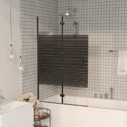 Vidaxl cabine de douche pliable esg 80x140 cm noir 150740 Vidaxl cabine de douche pliable esg 80x140 cm noir 150740