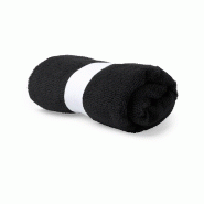6 X serviettes en microfibre noire, dimensions 40 x 90 cm chacune - 5601316462015