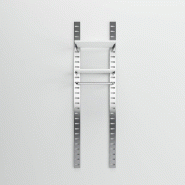 Élément de départ Zetawall chrome 2 tablettes blanc + 1 penderie L60xH240cm
