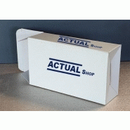 Boitage carton blanc fond semi-automatique neutre ou imprimé
