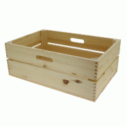 Caisse bois naturel L36xP54xH20cm