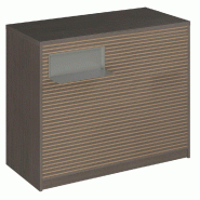 Comptoir Vertigo H T01nat. Spl.Gauche L120cm 2tabl.Couliss.4tab.Amovib.Noyerfo