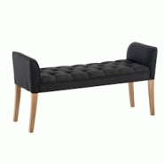Décoshop26 - Banc banquette capitonné en tissu gris foncé avec pieds en bois largeur 133cm BAN10002 - gris 3000036519535 Décoshop26 - Banc banquette capitonné en tissu gris foncé avec pieds en bois largeur 133cm BAN10002 - gris 3000036519535