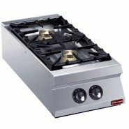 Diamond - Cuisinière 2 feux vifs gaz -TOP- "POWERFUL" - réf. G22/2B4TPW-N - gris inox AKS-G22/2B4TPW-N