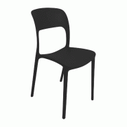 Ensemble de 6 chaises Noemi de Sicignano en polypropylène anthracite, 80 x 48 x 42 cm - gris plastique polypropylène 8053632017252