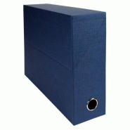 Exacompta Lot de 5 Boîte transfert Papier toilé en carte 15/10e, dos de 90, coloris bleu foncé - 3130630895275_0