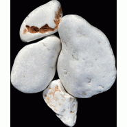 Galet blanc Oriental 90+ - Marbre - Blanc et ocre - Pour aménagements paysagés