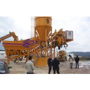 Centrale mobile pour béton avec capacité de mélange compacté de 60 m3 par heure