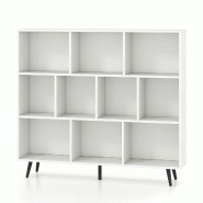 Helloshop26 - Étagère à 10 cubes 120 x 24 x 107 cm organisateur de rangement moderne avec stabilité renforcée et sécurité antichute 20_0014787