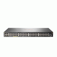 HPE Aruba Networking Aruba 2930F 48G PoE+ 4SFP+ Géré L3 Gigabit Ethernet (10/100/1000) Connexion Ethernet, supportant l'alimentation via ce port (PoE) 1U Gris_0