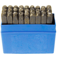 Jeu de 27 caractères à frapper - lettres majuscules et signe & - 6 mm - dureté 50-55 RHC_0