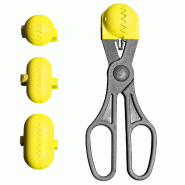 La Croquetera - Ustensile polyvalent avec 4 moules interchangeables en plastique pour croquettes couleur Jaune - jaune plastique LC009