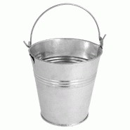 Mini seau métal argent Ø10x10cm - par 12