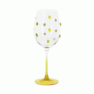 Novastyl - Lot de 4 verres a pied 43.5cl en verre citron - 3256391046470
