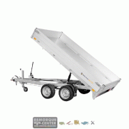 Remorque Benne HYDRAULIQUE SARIS - 306 x 170 cm - PTAC : 2000 kg - 2 Essieux - Freinée - Référence K1 356 184 2700 2