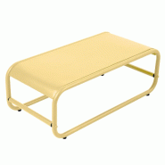 Table basse de jardin en métal 85x40x30 cm jaune clair - jaune acier 114962