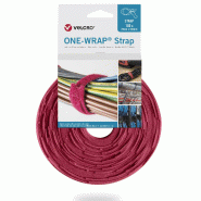 VELCRO® One Wrap® Strap 20mm x 330mm, 100 pièces, rouge