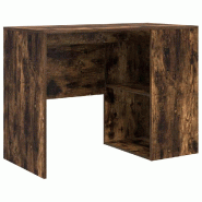 VidaXL Bureau Chêne fumé 102 x 50 x 75 cm Bois d'ingénierie Modèle Solaris Panorama - 869542