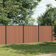 Vidaxl panneau de clôture marron 526x186 cm wpc 3282800