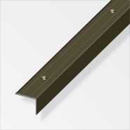 03442 - profilé pour nez-de-marche - alfer aluminium - percé, avec rainures - longueur : 1,00 m