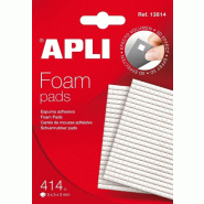 Apli Lot de 12 Etui de 414 pastilles mousse 3D adhésives double face, 5x5mm - 8410782138143