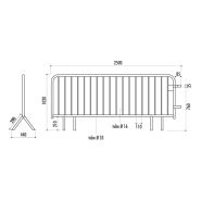 Barrière de police 2,50 m - 18 barreaux_1