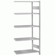 BITO Rayonnage à tablette en inox adapté au contact alimentaire - travée de extension x 2000 x 1010 x 435, tablettes perforées - inox 49-52921