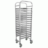 Chariot de transport 15 bacs GN 1/1 professionnel - Equipementpro - X1304