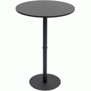 CLP Table haute Hereford ronde Noir / Noir/75 cm - noir Bois manufacturé 324944