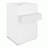 Comptoir Cage blanc repose sac blanc 1 tiroir 1 tablette 60x60/76x93cm