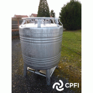 Container IBC/GRV inox rond 1000 L - CON010 - Hauteur 1610 mm - Diamètre 1110 mm Container IBC/GRV inox rond 1000 L - CON010 - Hauteur 1610 mm - Diamètre 1110 mm
