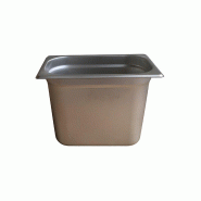 DBMARK - GNP14200-201 - Bac Gastronorme 1/4 200 mm. - 0.8mm S/S201 - gris inox GNP14200-201