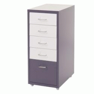 Décoshop26 - Caisson à tiroirs armoire de bureau 69x28x41 cm 5 tiroirs en acier gris foncé blanc 04_0008259 - blanc 3000262510955 Décoshop26 - Caisson à tiroirs armoire de bureau 69x28x41 cm 5 tiroirs en acier gris foncé blanc 04_0008259 - blanc 3000262510955