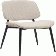 Décoshop26 - Chaise de salle à manger x1 design en tissu crème avec bois courbé clair – Confort et élégance 10_0008435 - 3000266654679