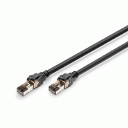 DIGITUS CAT 8.1 S/FTP câble patch, 1 m, 1 m, noir - noir 4016032499237