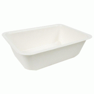 FHC evolupack FHC - 400Pcs - Barquette pulpe scellable PLA 950 ml - blanc Bagasse FHC210TMFP100F